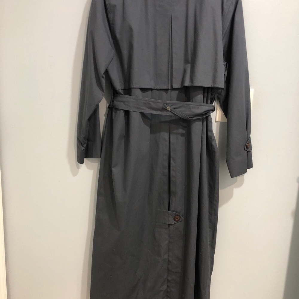 Vtg Towne by London Fog Gray Belted Trench Coat Women’s Sz 12R - Picture 5 of 9